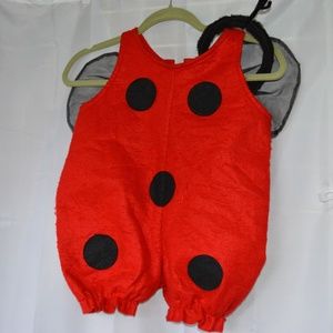 Charades LadyBug Toddler Romper Red Felt USA